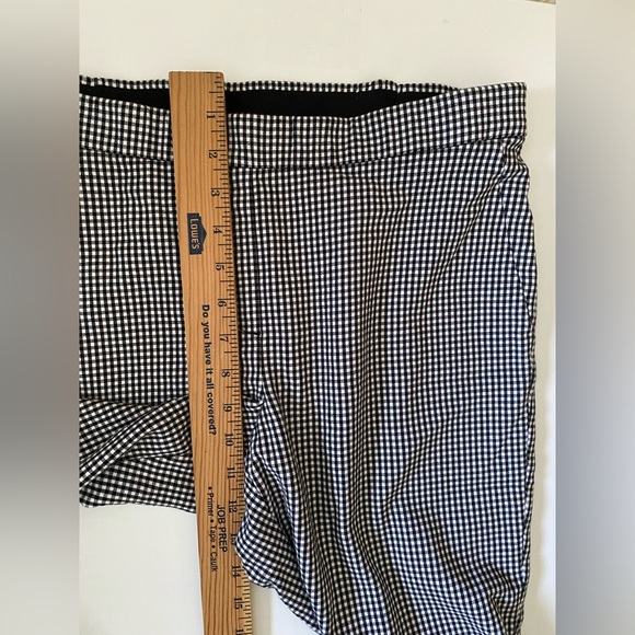 J. Jill Pants Black and White Check Gingham Elastic Waistband Women’s Size 10 - Picture 3 of 10
